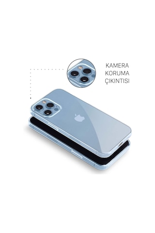 Apple Uyumlu iPhone 13 Pro Max Kilif 6.7 Seffaf Süper Silikon Kamera Korumali 516047513