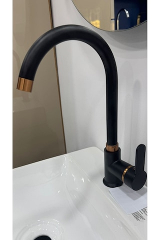 Armour Armatür Banyo Mutfak Batarya Seti Siyah Rose Siyah