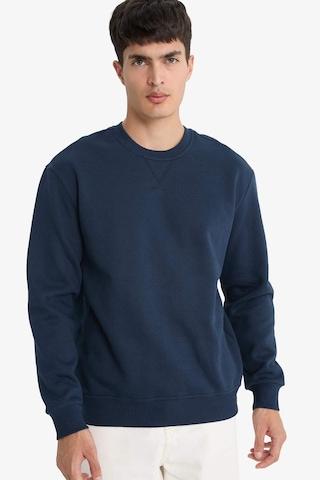 Defacto Regular Fit Bisiklet Yaka Basic Düz Kalın Sweatshirt T3777az25aunv71 Lacivert