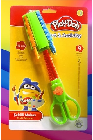Şekilli Makas Plastik 9 Farklı Desen 1 Paket Değişebilen Desenli Tırtıklı Makas Güvenli Plastik Çocuk Şekil Makas Okul