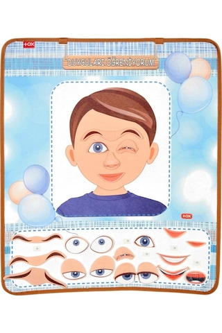 Tox Duyguları Öğreniyorum Keçe Cırtlı Duvar Panosusu (erkek) . Eğ