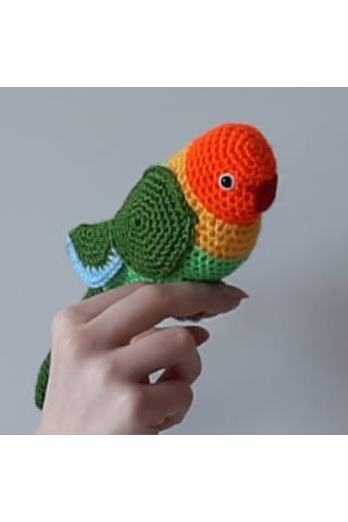 Amigurumi Örgü Oyuncak Kuş Cennet Papağan Sultan