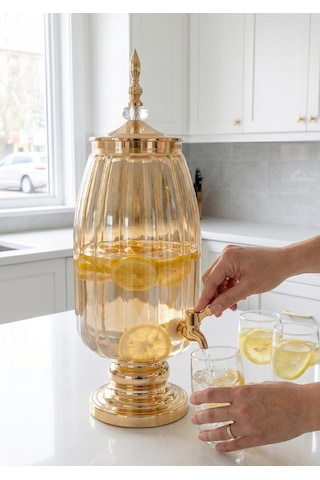 Cam Sebil - Yağlık, Şerbetlik, Sürahi - 6 Litre, 50 Cm-4