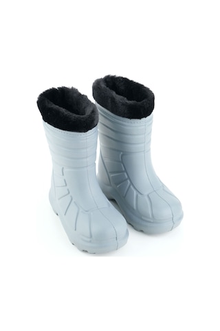 Gezer Erkek Çocuk Kışlık Eva İçi Sıcak Astarlı Rahat Taban Yağmur Bot Çizme Gri
