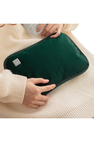 Kas Ağrılarını Hafifletmek İçin Yumuşak Flanel İle 2 Saat Kullanım Sağlayan Şarj Edilebilir Sıcak Su Torbası Yeşil Diğer