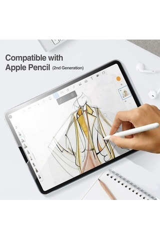 Apple Uyumlu iPad Air 4. Ve 5.nesil 10.9 2021/2022 Ekran Koruyucu Nano Teknoloji Esnek Kırılmaz Cam