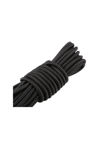 Vkemall Çok Amaçlı 4mm Esnek Kordon - Ekipman Sabitleme İçin İdeal Siyah