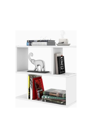 Decormet Lale Yan Sehpa Beyaz Beyaz