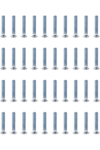 Centr Mebel'noj Furnitury M4x25 Mm Yarı Yuvarlak Baş Vidalar 40 Adet 146316110 Diğer