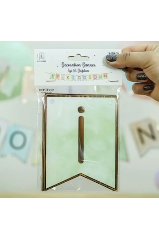 Makaron Renkli Gold Yazılı İyi Ki Doğdun Doğum Günü Yazısı Banner Tüm Yaşlar