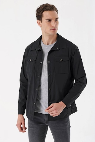 Slim Fit Çıt Çıt Kapamalı Yan Ve Üstten Kapak Cepli Astarlı Ince Baharlık Mont 001
