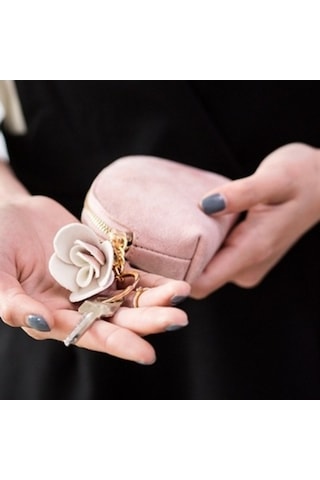 Trendooze Linjinxu Çiçek Püskül Kolye Ucunda Yaratıcı Mini Sevimli Para Kesesi Koyu Mavi Diğer