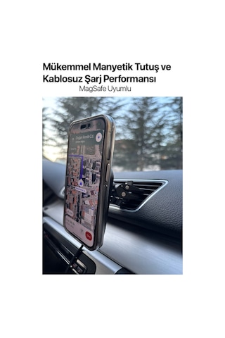 Ttec Araç Telefon Tutucu Izgara Petek Havalandırma Kalorifer Magsafe Uyumlu Kablosuz Şarj Özellikli