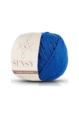 Sensy Premium Amigurumi Ipi Punch Panç Baby Soft Cotton 50 Gr Örgü Ip Saks Mavisi