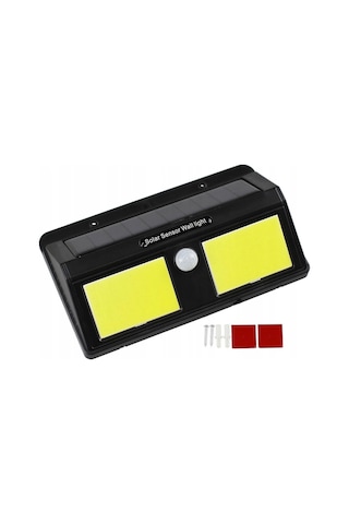Solar Güneş Enerjili Sensörlü 96 Cob Led Aplik Duvar Tipi Led Lamba Çok Renkli