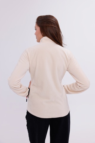 Monox Kadın Slim Fit Tam Fermuarlı Polar Ceket Bej