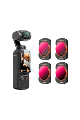 K&f Concept Osmo Pocket 3/4 Uyumlu Nd&pl Filtre Seti Nd8&pl + Nd16&pl + Nd32&pl + Nd64&pl Hibrit Nd&pl Filtre 2'si 1 Arada