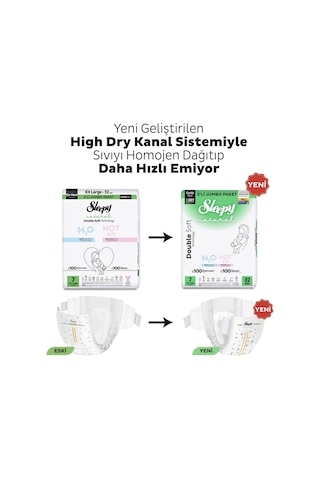 Sleepy Natural Double Soft Avantajlı Paket Bebek Bezi 7 Numara Xxlarge 32 Adet