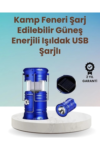 Şarj Edilebilir Güneş Enerjili Kızaklı Kamp Feneri - Usb Çıkışlı, Katlanabilir, Dayanıklı Ve Çok Fonksiyonlu 40642797