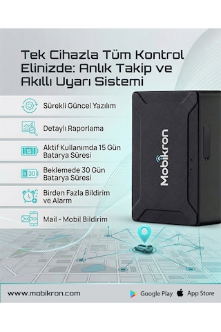 Mk-500 Mıknatıslı Araç Takip Cihazı 2026 - 24 Ay Hatlı Şarjlı Kablosuz Gps - Gerçek Zamanlı