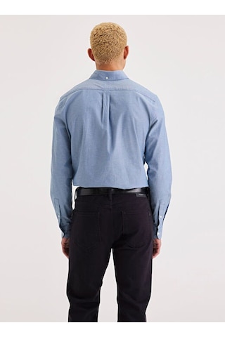 Dockers Erkek Uzun Kol Minimalist Gömlek - Günlük & İş Mavi