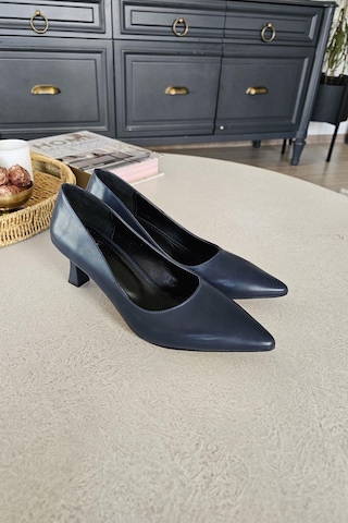 Ops 10 1899 Topukla Kadın Kadeh Topuklu Stiletto Lacivert Süet