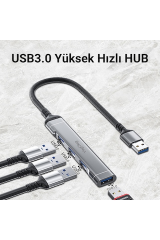 VegGieg Usb 3.0 4 Port 3 Usb 2.0 Ve 1 Usb 3.0 Çoklayıcı Hub