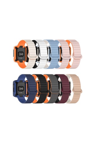 Tuva Teknoloji Xiaomi Redmi Watch 1 Silikon Kordon Krd-105 Strap Kayış-pudra