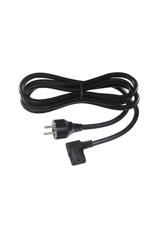 C13 Power Güç Kablosu 90° Derece L Tip Sol Açılı - 1.8 mt