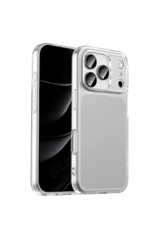 Thegencoo Apple, Uyumlu iPhone 17 Pro Kılıf Zore Süper Silikon Kapak - Şeffaf