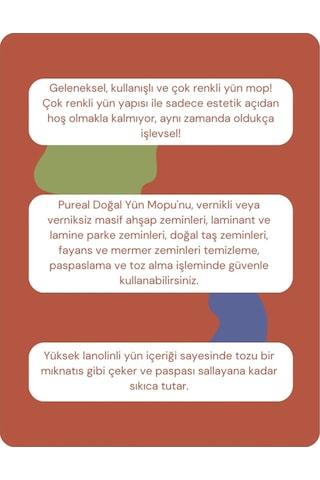 Pureal Doğal Yün Mop Seti