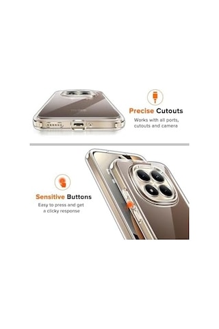 - Xiaomi Redmi Note 15 Pro Plus İle Uyumlu Plus+ Kılıf Kamera Korumalı Süper Şeffaf Esnek Renksiz Silikon Kapak - Şeffaf