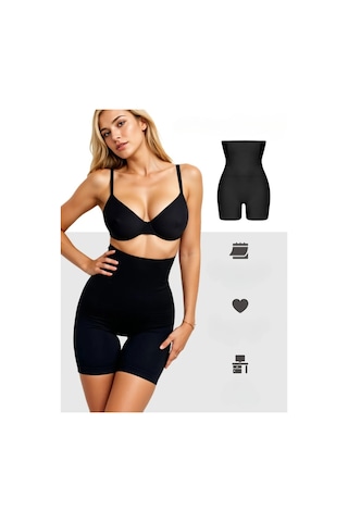 Mistirik Irina Model Tayt Sıkılaştıran Ve Toparlayıcı Şekillendirici Etkili Push Up Şort Siyah Renk SiYAH