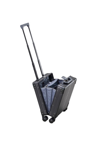 Aleon Siyah Alüminyum 4 Tekerlekli Iş Arabası 42 Cm,tsa Kilitli Şıklık Bavul & Valiz