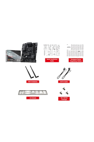 Msı Mb B550 Gamıng Wıfı6e Am4 Ddr4 4800 Oc Hdmı Dp 2x M.2 Usb 10gbps 1g Lan Wıfı6e Atx