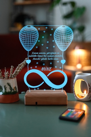 Anneler Günü Hediye 3D Led Masaüstü Lamba