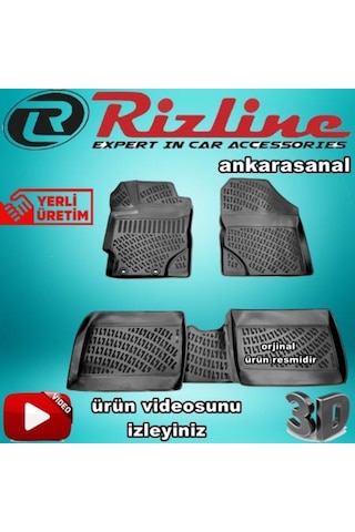 Rizline Toyota Uyumlu Yaris 3D Paspas Havuzlu Siyah Hb 2013-2020 Arası N11.2257