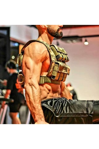 Ağırlık Yeleği 20 Kg Kamuflaj Profesyonel Antrenman Yeleği