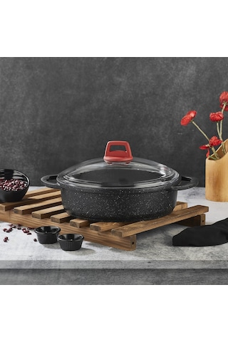 Gülsan Gls Granit Döküm Basık Tencere Pilav Tenceresi 28 CM
