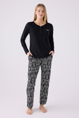 Pierre Cardin Kadın Siyah Pijama Takımı Pc8871-s-v1 Siyah