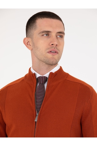 Pierre Cardin Erkek Bakır Hırka Triko 50263239-vr182 Bakır Çok Renkli