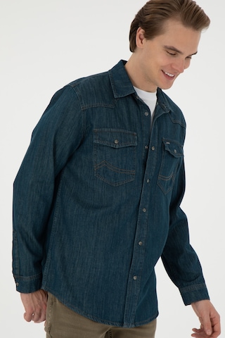 U.S. Polo Assn. Erkek Mavi Jean Gömlek 50289470-DN0030