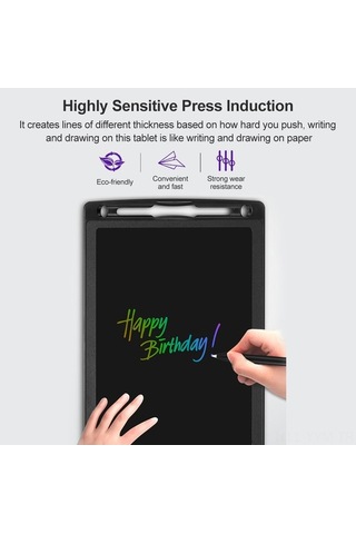 Dancemonkey 10 Renkli Lcd Çizim Tableti, Taşınabilir Dijital Yazı Tahtası, Stylus Kalem Dahil