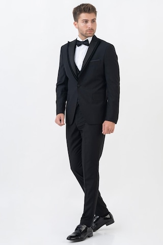 White Stone Guadalajara D114 Slim Fit Damatlık Takım Elbise Siyah - 60 Siyah