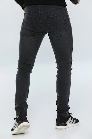 Erkek Gri Füme Slim Fit Likralı Esnek Jean Kot Pantolon Gri