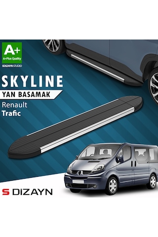 S-dizayn Renault Trafic 2 Kısa Şase Skyline Krom Yan Basamak 223 Cm 2001-2014 A+ Kalite