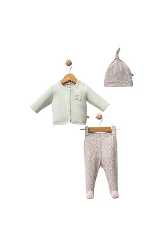 Melonika Fall Floral 5 Parça Hastane Çıkışı Green Çok Renkli