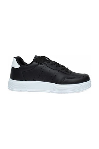 Dark Step 158-26 Cilt Deri Anatomik Sneaker 36-40 Siyah-beyaz Siyah