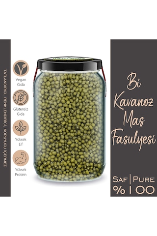Maş Fasulyesi + Karabuğday Bi Kavanoz 660 Cc. Cam Kavanozlarda Maş Fasülye Greçka Kara Buğday