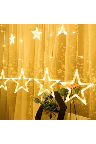 Gün Işığı Salkım Led Işık Büyük Yıldızlı Salkım Işık Yıldız Led Işık Yılbaşı Işığı Vitrin Dekor Led Gün Işığı